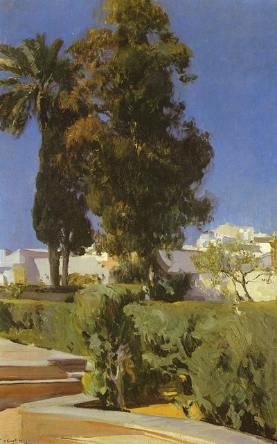 Gardens of the Alcazar, Seville by Joaquín Sorolla